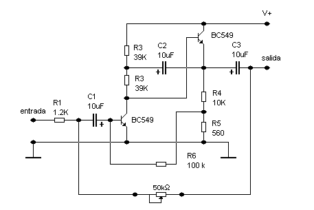 Preamplificador para micrófono bajo ruido
